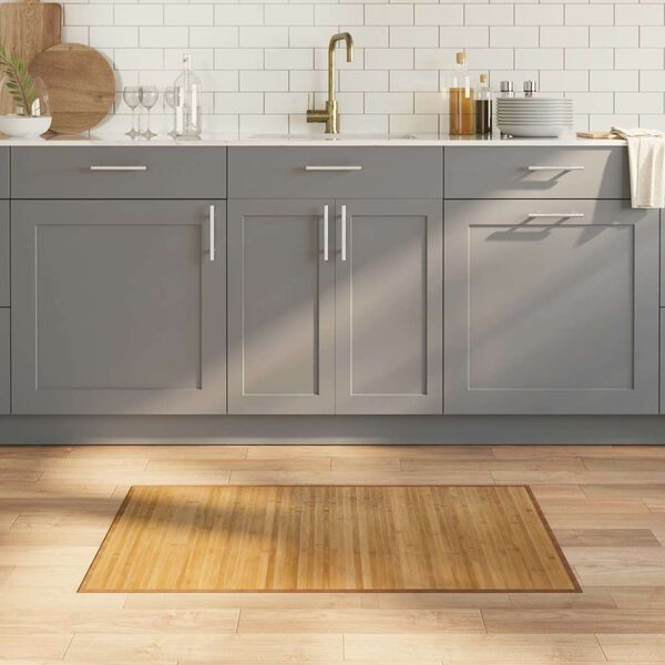 vidaXL Tapete retangular 60x100 cm bambu cor natural