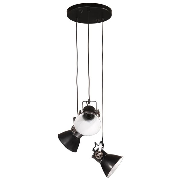 vidaXL Candeeiro suspenso 25 W 30x30x100 cm E27 preto