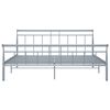 vidaXL Estrutura de cama 180x200 cm metal cinzento