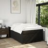 vidaXL Cama boxspring com colch&atilde;o 120x190 cm tecido castanho-escuro
