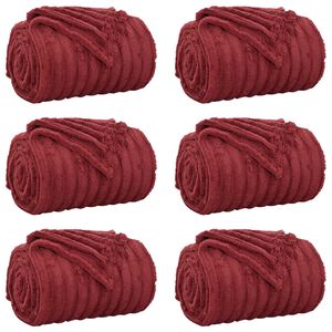 vidaXL Cobertores de Sof&aacute; 6 unid. Vermelho Bordeaux 150 x 130 cm L&atilde;