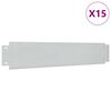 vidaXL Veda&ccedil;&atilde;o para relvado 15 pcs a&ccedil;o galvanizado 100x20 cm