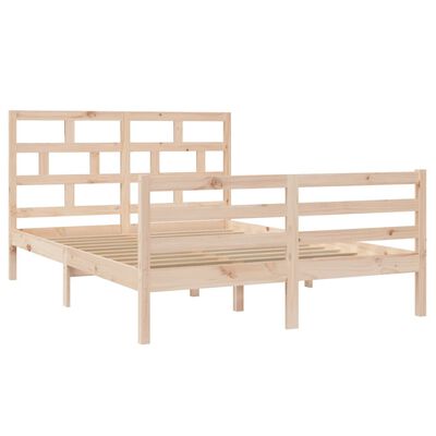 vidaXL Estrutura de cama 140x200 cm madeira de pinho maciça