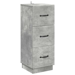 vidaXL Gabinete de Gavetas Cinzento Cimento 33 x 34,5 x 87 cm