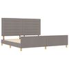 vidaXL Estrutura da Cama Cinzento-acastanhado 200 x 200 cm tecido