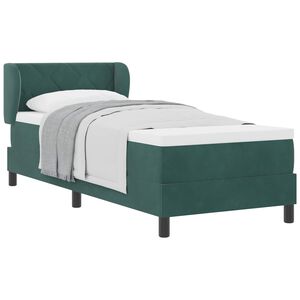 vidaXL Cama Box Spring com Colch&atilde;o Cinza Escuro 80x200 cm em Veludo