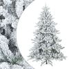 vidaXL &Aacute;rvore de Natal Artificial Articulada Nevado Flocked Branco