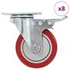vidaXL 8 pcs rodas girat&oacute;rias 100 mm