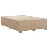 vidaXL Estrutura de cama 140x190 cm couro artificial cappuccino