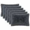 vidaXL Almofada com travesseiro HEERLEN 6 unid. Antracite Fleece PV