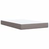 vidaXL Cama boxspring c/ colch&atilde;o 120x190cm tecido castanho-acinzentado