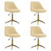 vidaXL Cadeiras de jantar girat&oacute;rias 4 pcs veludo cor creme