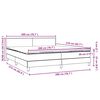 vidaXL Cama box spring c/ colch&atilde;o e LED 200x210 cm veludo rosa