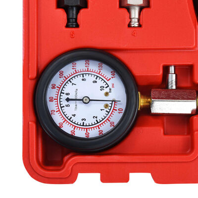 vidaXL Kit de teste medidor de pressão do óleo 12 pcs