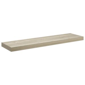 vidaXL Prateleira de parede suspensa 90x23,5x3,8 cm MDF cor carvalho
