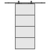vidaXL Porta deslizante c/ conj. ferragens 90x205cm vidro ESG preto
