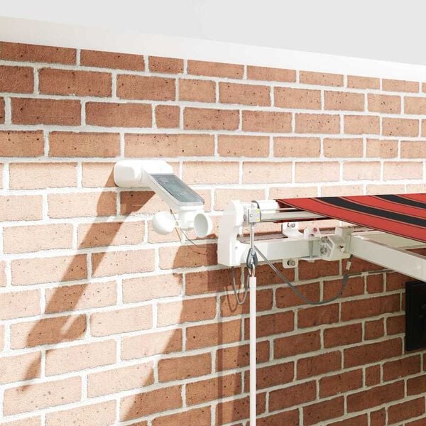 vidaXL Toldo Retr&aacute;til Laranja e Marrom 450 &times; 300 cm Poli&eacute;ster e Metal