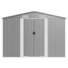 vidaXL Abrigo de jardim 257x990x181 cm a&ccedil;o galvanizado cinzento