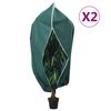 vidaXL Coberturas para plantas com fecho 2 pcs 70 g/m&sup2; 2,36x2 m