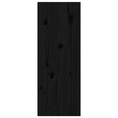 vidaXL Armários de parede 2 pcs 30x30x80 cm pinho maciço preto