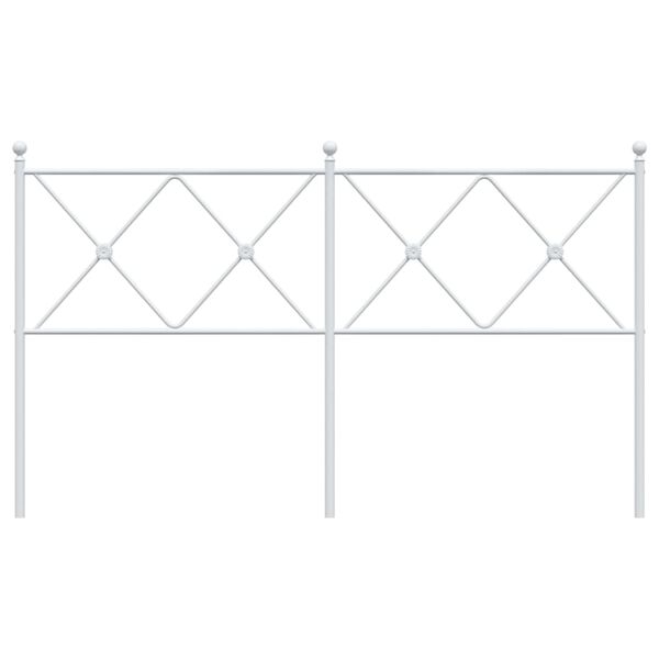 vidaXL Cabeceira de substitui&ccedil;&atilde;o 150 cm metal branco
