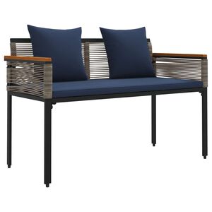 vidaXL Banco de exterior 2 -Seater 117 x 54 x 74.5 cm vime PE