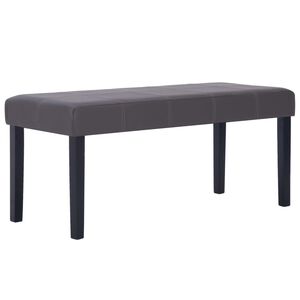 vidaXL Banco 106 cm couro artificial cinzento