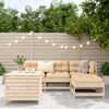 vidaXL 5 pcs conjunto de sofás para jardim madeira de pinho maciça