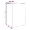 vidaXL Vaso/floreira 52x48x75 cm a&ccedil;o branco