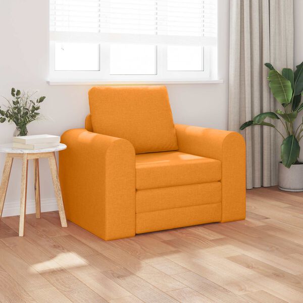 vidaXL Sof&aacute;-Cama Amarelo Escuro 98 x 71 x 83 cm tecido