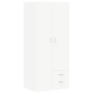 vidaXL Roupeiro 80x52x180 cm derivados de madeira branco