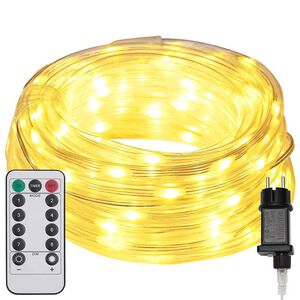 vidaXL Luz de Corda com 120 LEDs Branco quente 5 m PVC