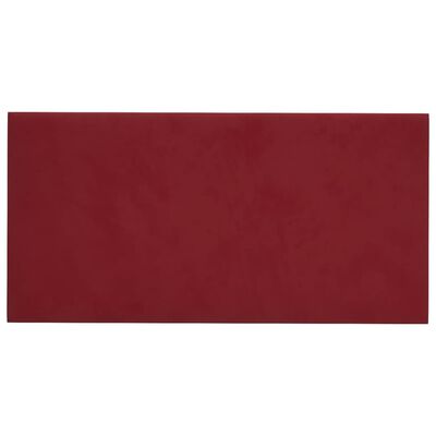 vidaXL Painel de parede 12 pcs 30x15 cm veludo 0,54 m² vermelho tinto