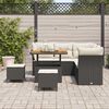 vidaXL Conjunto de Sof&aacute; de Jardim 8 pcs Preto vime PE