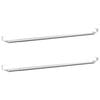 vidaXL Var&otilde;es para cortinas 2 pcs 40-60 cm alum&iacute;nio branco e prateado