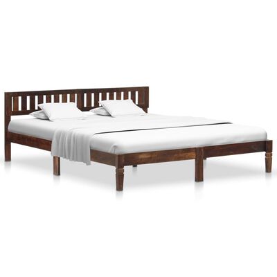 vidaXL Estrutura de cama em madeira de mangueira maciça 180 cm