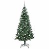 vidaXL &Aacute;rvore de Natal Artificial Pr&eacute;-iluminada Verde 210 cm