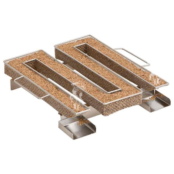 vidaXL Gerador de fumo frio quadrado 22,5 cm aço inoxidável