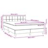 vidaXL Cama box spring c/ colch&atilde;o e LED 160x220 cm veludo rosa