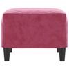vidaXL Apoio de pés 60x50x41 cm veludo vermelho tinto
