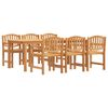vidaXL Conjunto de jantar para jardim 7 pcs madeira de teca maci&ccedil;a