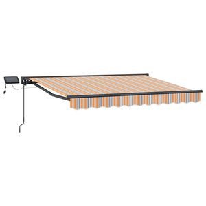 vidaXL Estrutura de Toldo Manual com LEDs 3,5 x 2,5 m