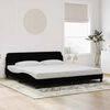 vidaXL Estrutura de cama Dover 200x200 cm veludo preto