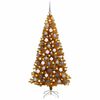 vidaXL &Aacute;rvore de Natal com 300 LEDs com suporte Ouro 180 cm PET