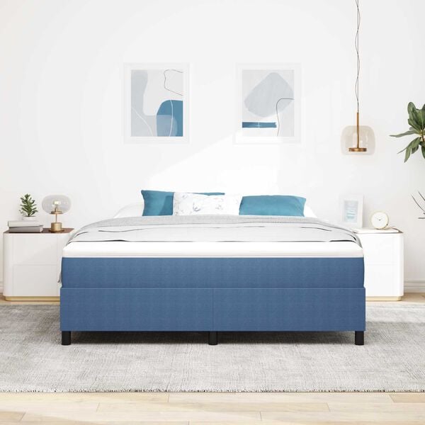 vidaXL Estrado de cama plataforma Azul 180 x 200 cm