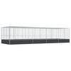 vidaXL Avi&aacute;rio com extens&atilde;o 932x307x212 cm a&ccedil;o prateado