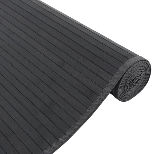 vidaXL Tapete retangular 80x100 cm bambu preto
