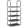 vidaXL Sapateira 5 camadas 44x28x94 cm tecido n&atilde;o tecido preto