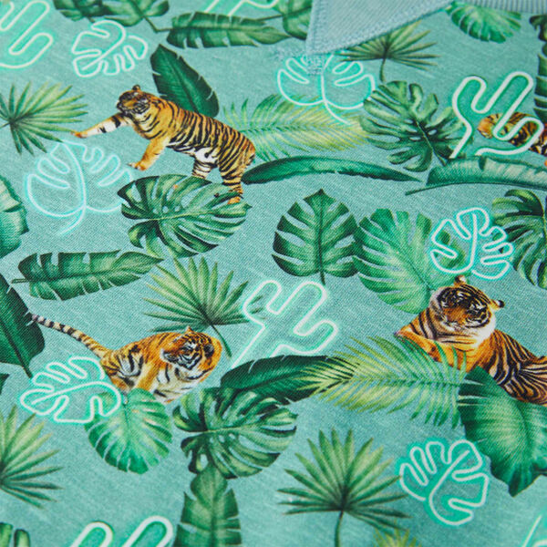 Sweatshirt para crian&ccedil;a verde-claro mesclado 92