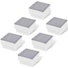 vidaXL Luzes LED de encastrar no ch&atilde;o 6 pcs 100x100x68 mm